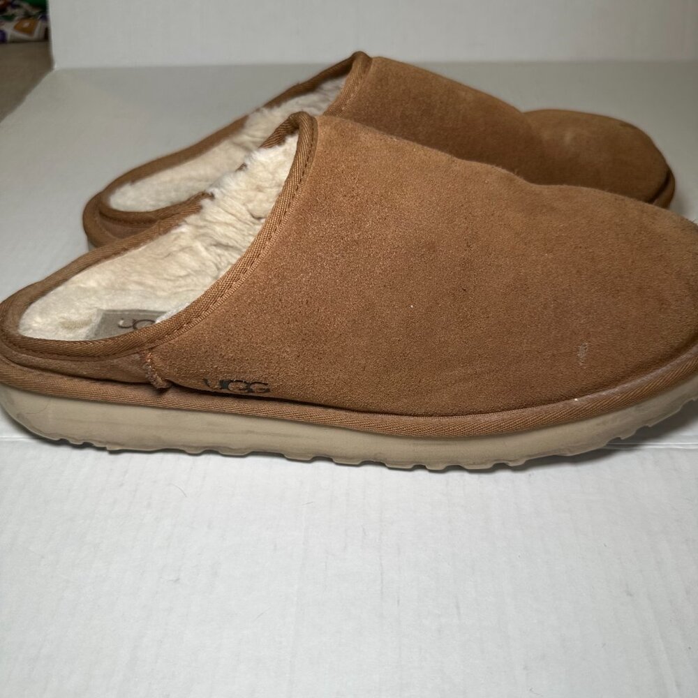 Ugg Tan Suede Slip-On Slippers - Picture 3 of 7